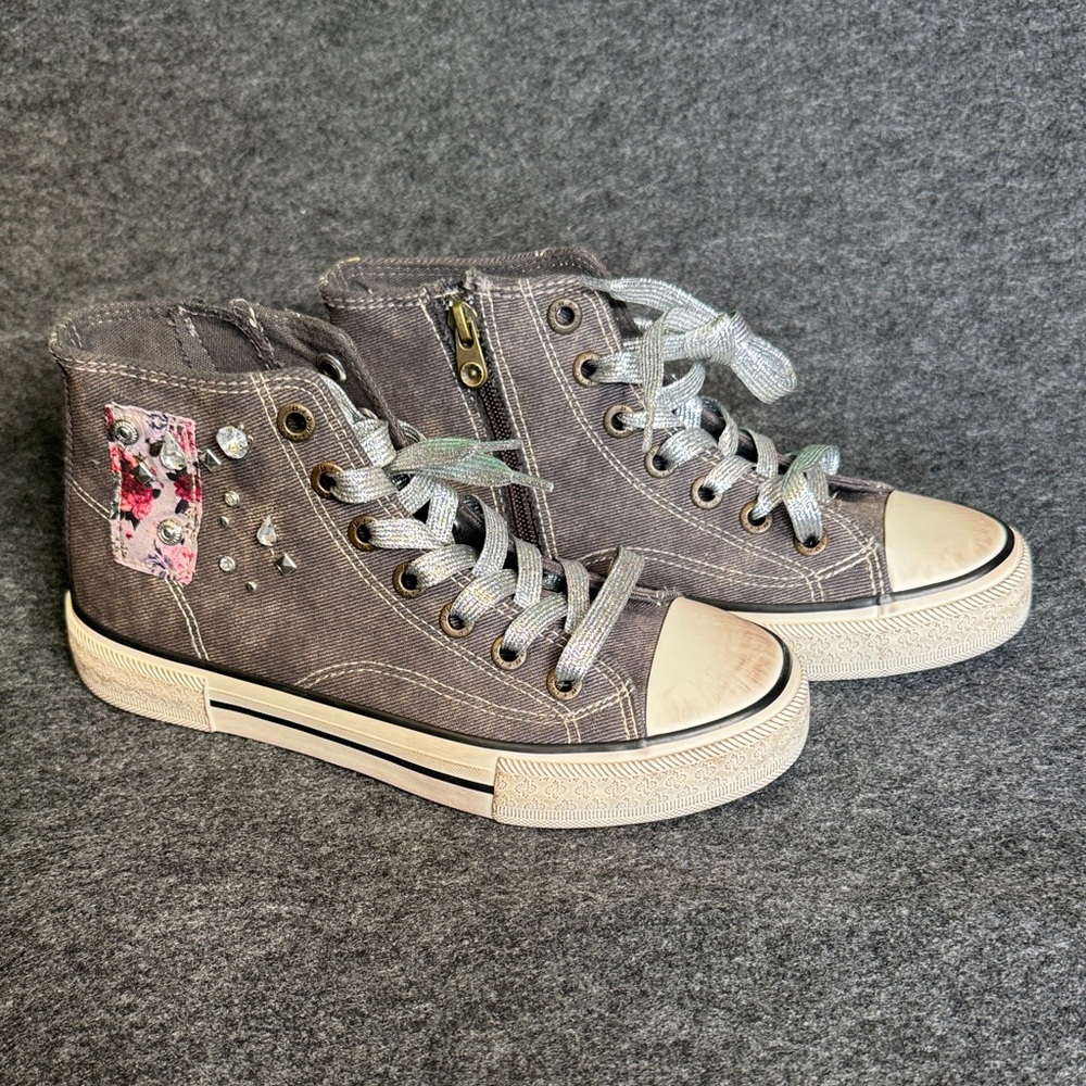 Blowfish Malibu Kimber-Hi Women's High Top Sneakers women’s 7.5 NWOT Gray Wash